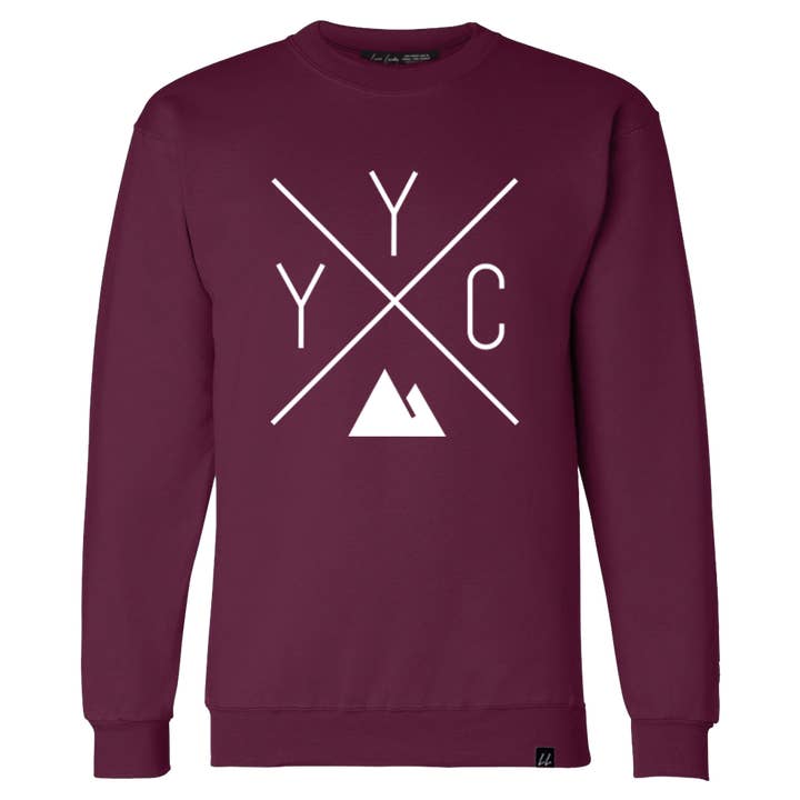 YYC Crewneck - Maroon 🇨🇦 for wholesale by Local Laundry