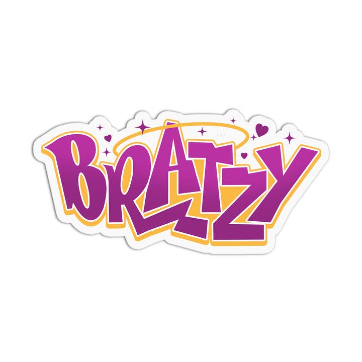 Bitchin' Girls Bratzy Vinyl Textured Sticker for wholesale by Girls Printing House