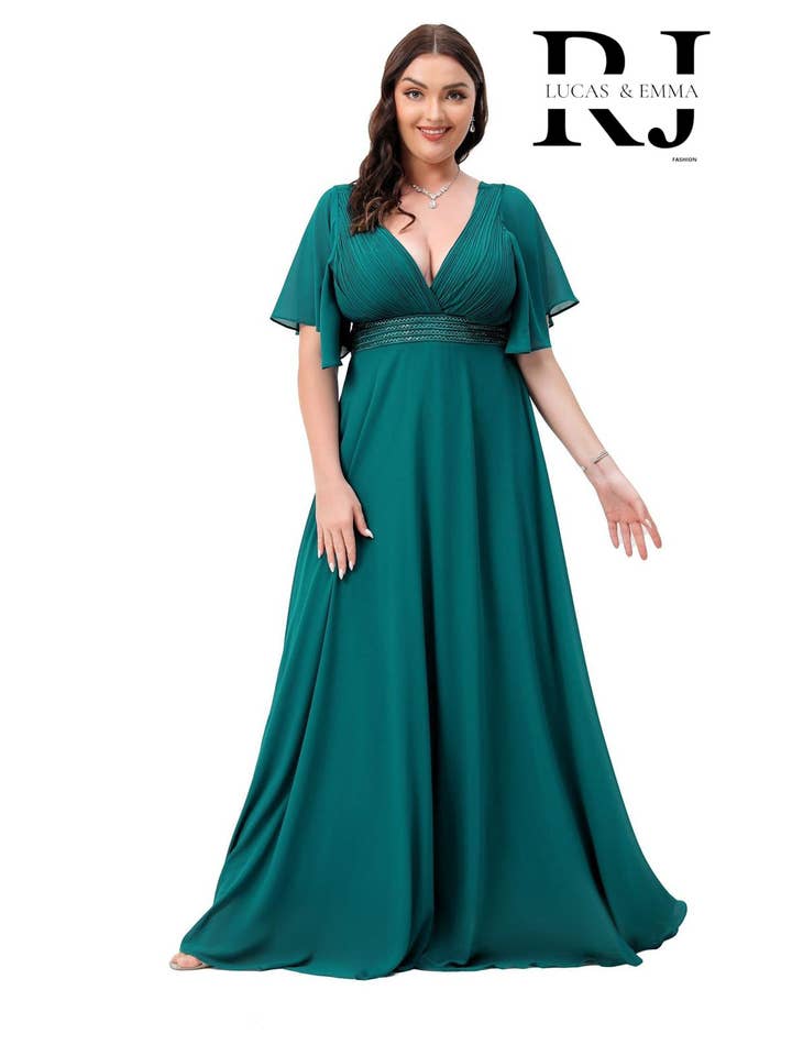 Lucas & Emma - Sarl RJ & co - Wholesale Gown - Women's - Plus size evening dress Ajaccio 22286