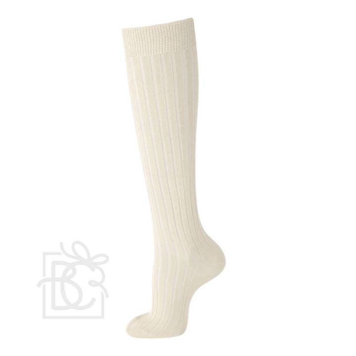 Carlomagno - Wholesale Socks - Unisex - Scottish Yarn Ribbed Knee high Socks