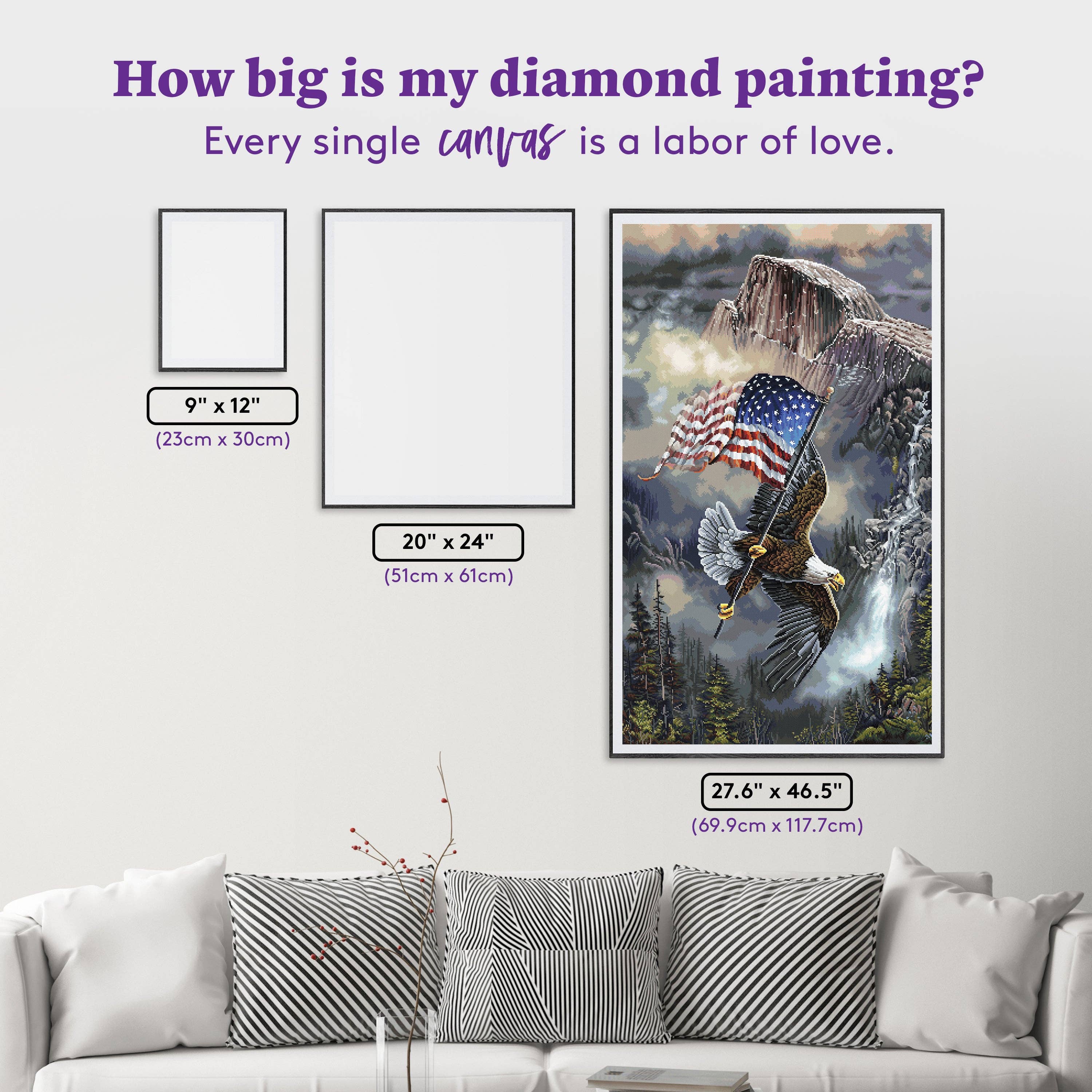 Diamond Art Club - Wholesale DIY Craft Kit - Old Glory at Half Dome3