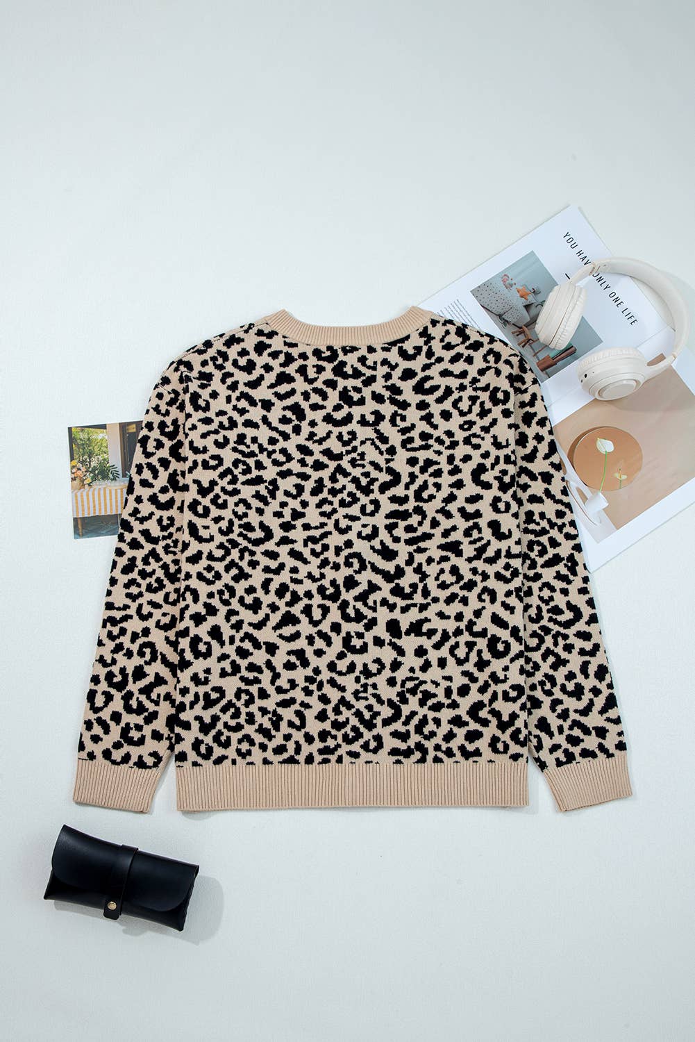 Babs + Birdie - Wholesale Cardigan - Women's - Leopard Chunky Knitted Cardigan Sweater3