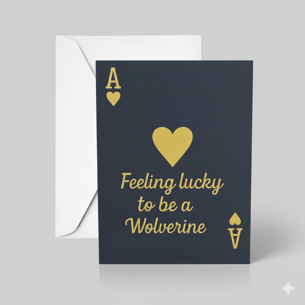 Nefer Designer Candles & Home Decor - Wholesale Everyday Greeting Card - Wolverine | Michigan Pride Greeting card
