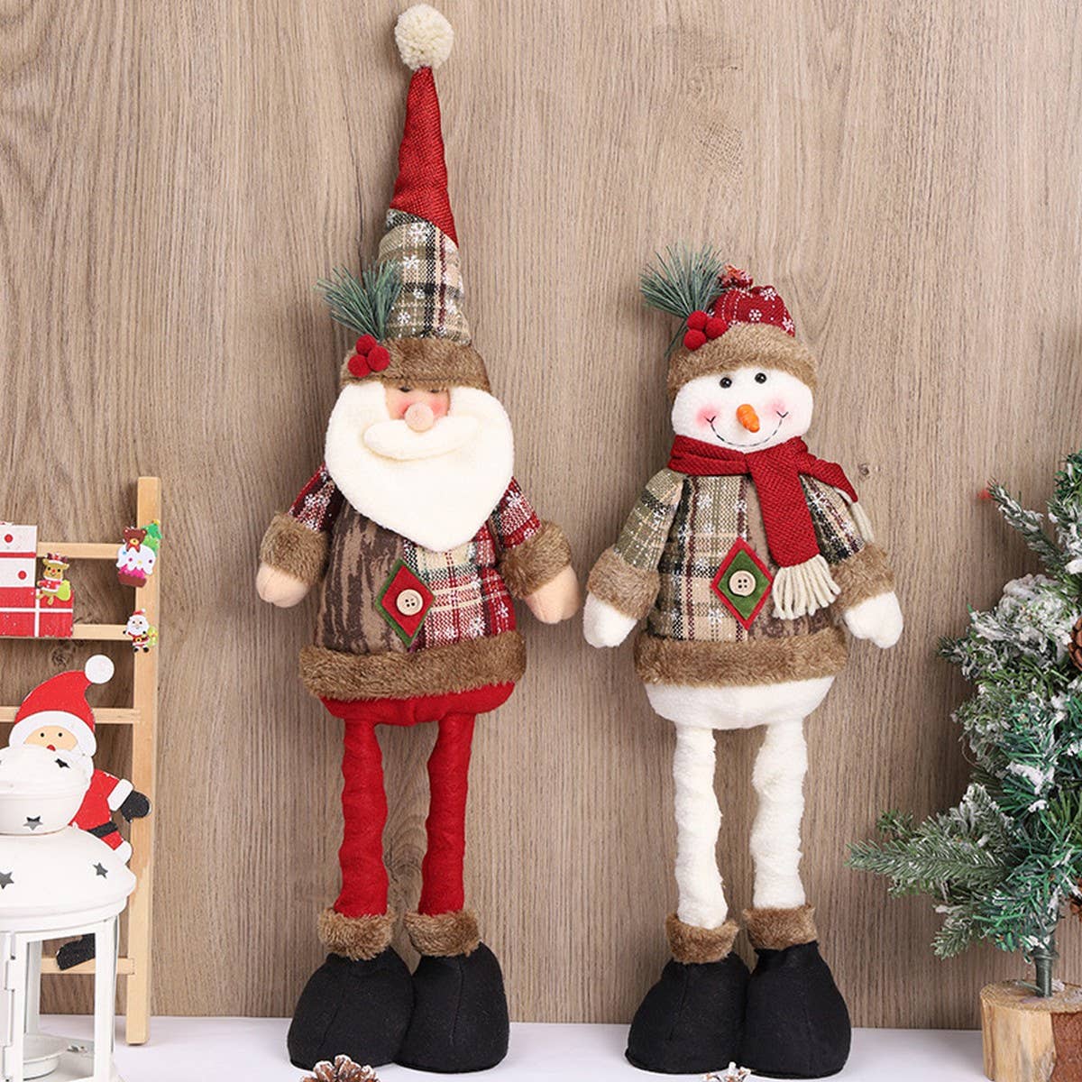 ACCITY - Wholesale Christmas Decoration - VINTAGE SNOWFLAKE PLAID CHRISTMAS DECORATIONS_CWMM27605
