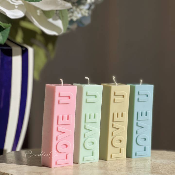 CandlesCo Australia - Wholesale Novelty candle - Love U Pillar Candle5