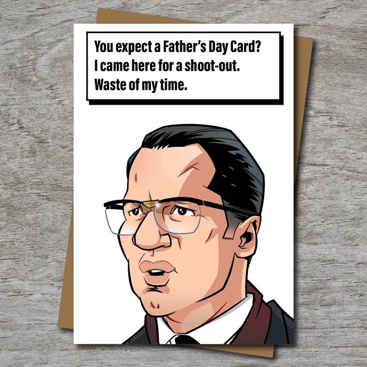 Legend movie inspired Father's Day Card - The Krays Shoot-out scene for wholesale by Maya Rose Creations