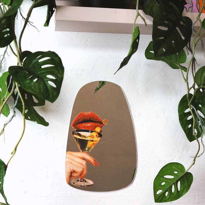 Printed Weird - Wholesale Wall Mirror - Kisses & Cocktails Mirror