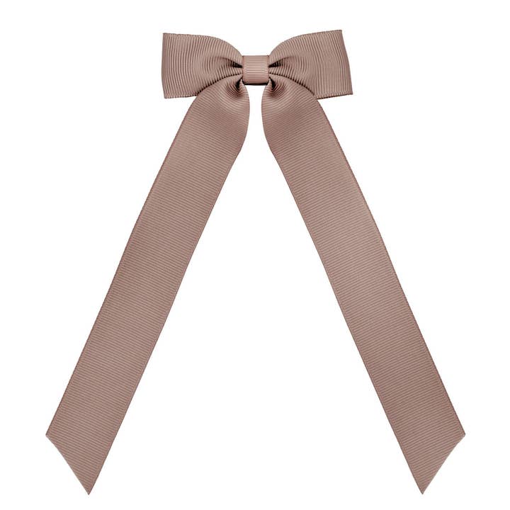 Medium Antik Mauve Lång Svans Grosgrain Hårklämma för wholesale av Verity Jones London