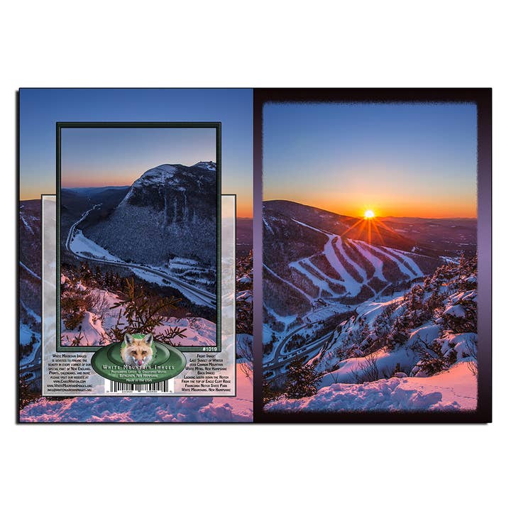 #1019 Sidste vinter solnedgang Notecard for engroshandel hos White Mountain Images