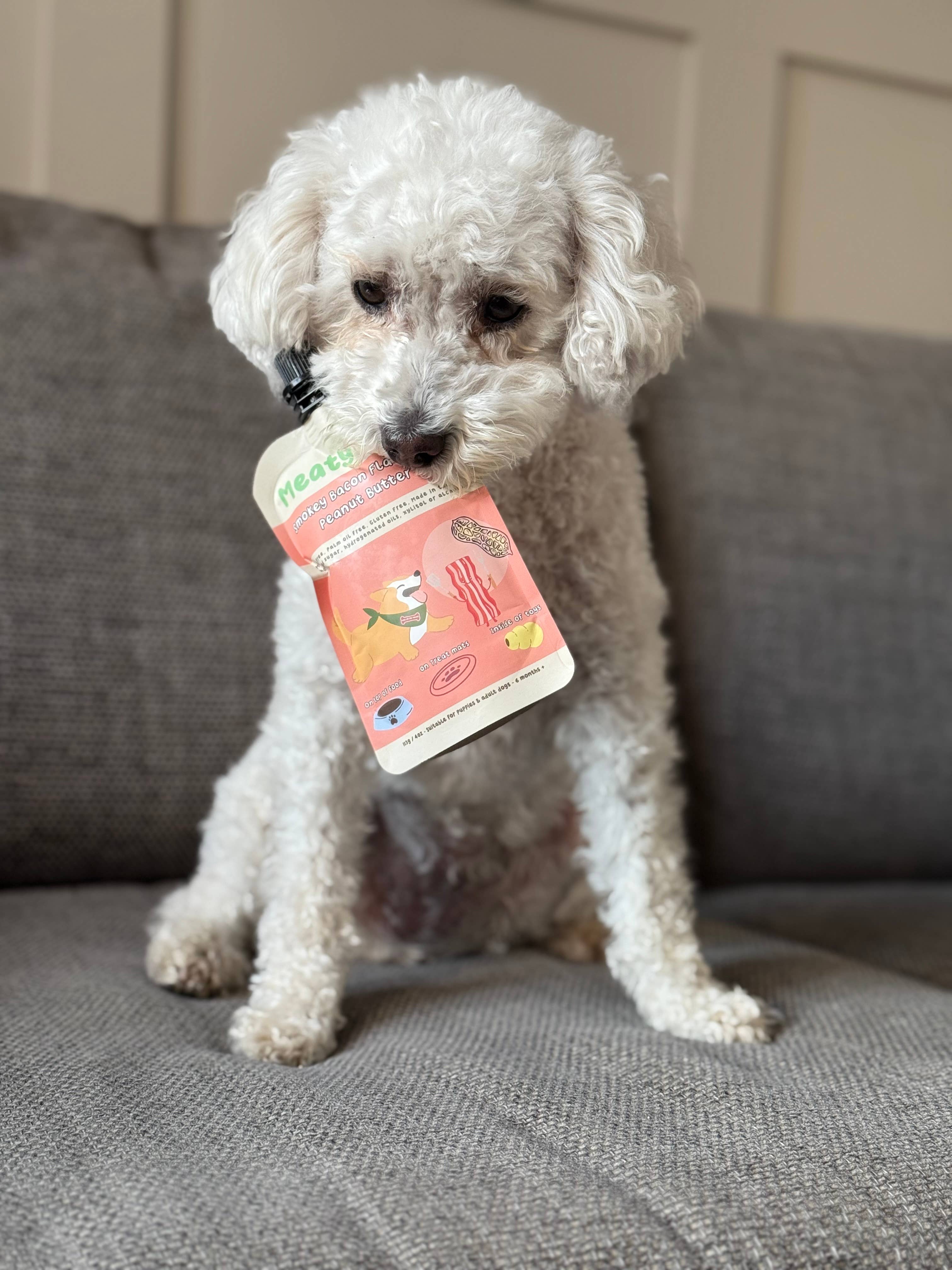 Apex Pet Products (Meaty Bubbles) - Wholesale Pet Treats - Dog - Smokey Bacon Peanut Butter Pouch for dogs 113g 4oz2