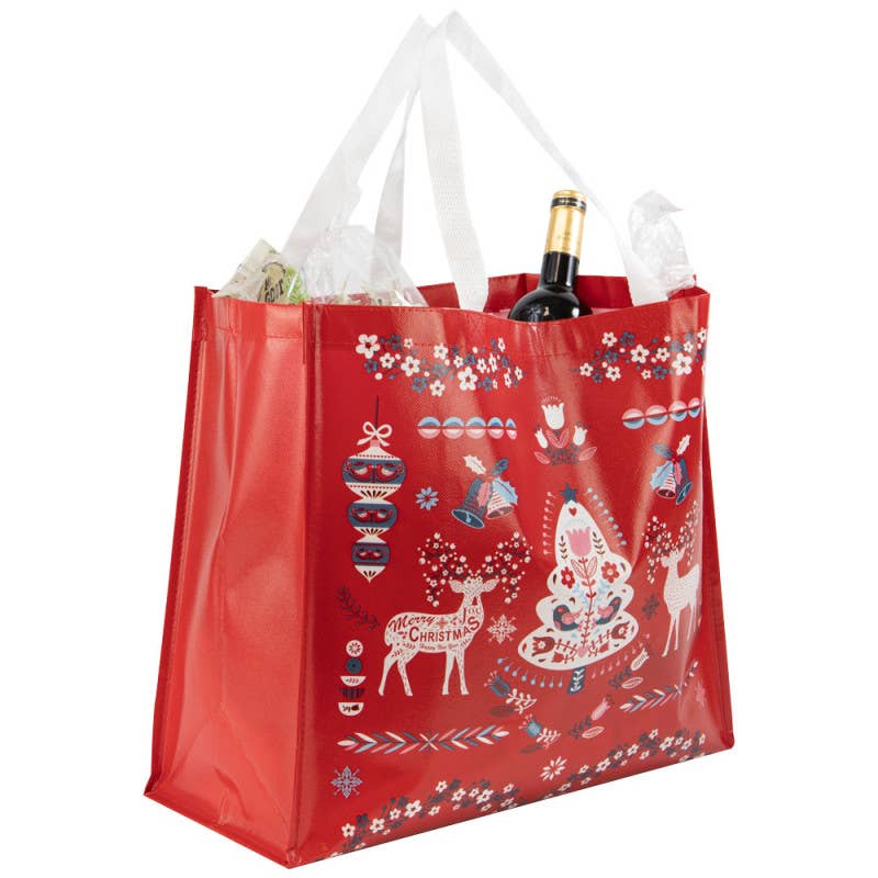 red white Scandinavian Polypropylene Shopping Bag 43x20x38cm for wholesale on Faire1