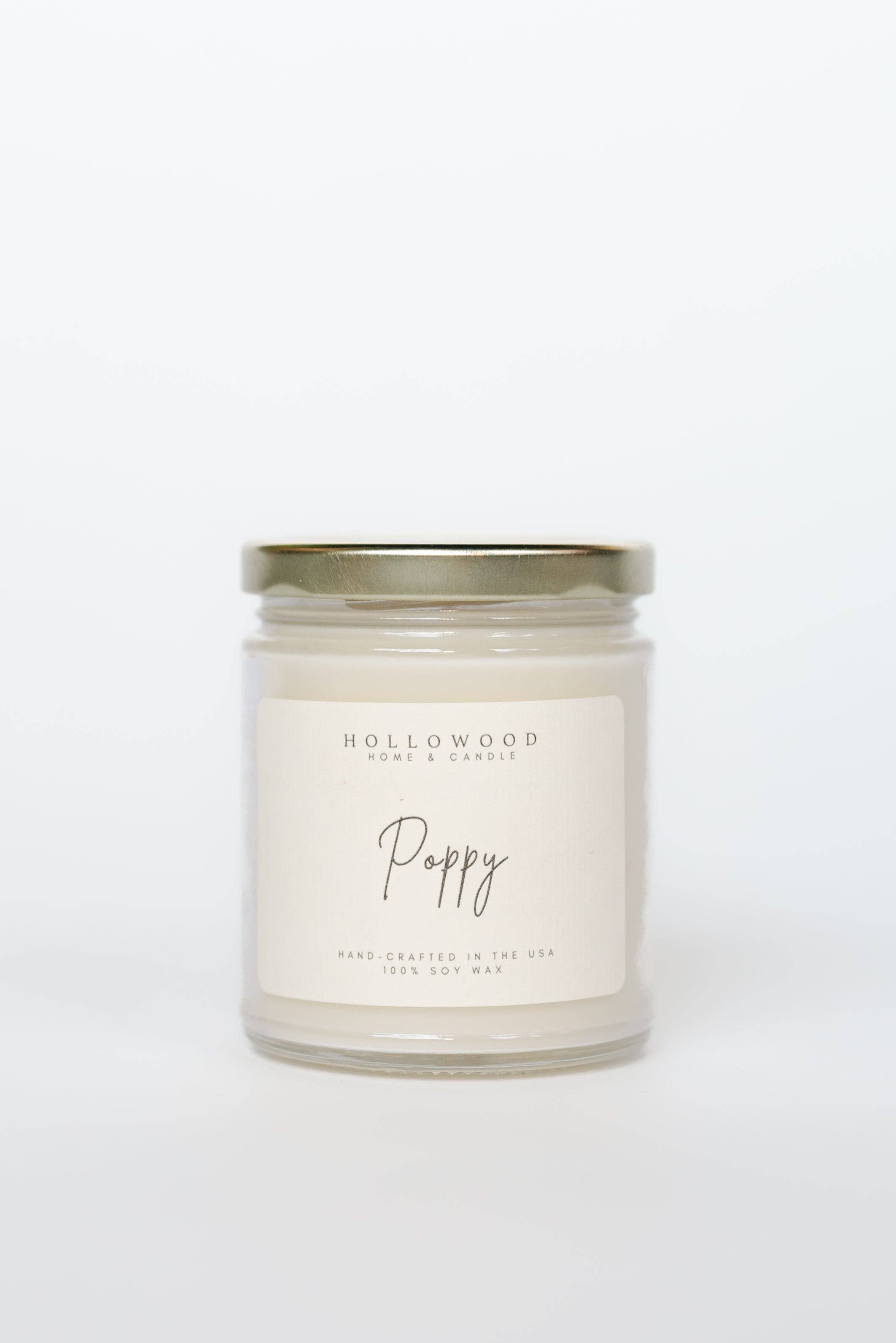 HOLLOWOOD FRAGRANCE - Wholesale Jar/Filled Candle - POPPY | CANDLES4