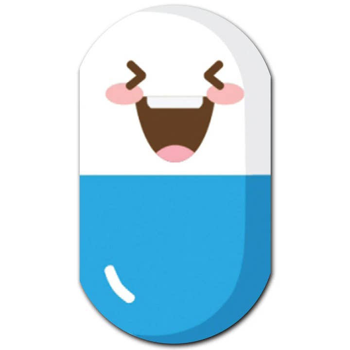 Happy Pill Acrylic for wholesale by OUTSIDE THE BOX, LLC