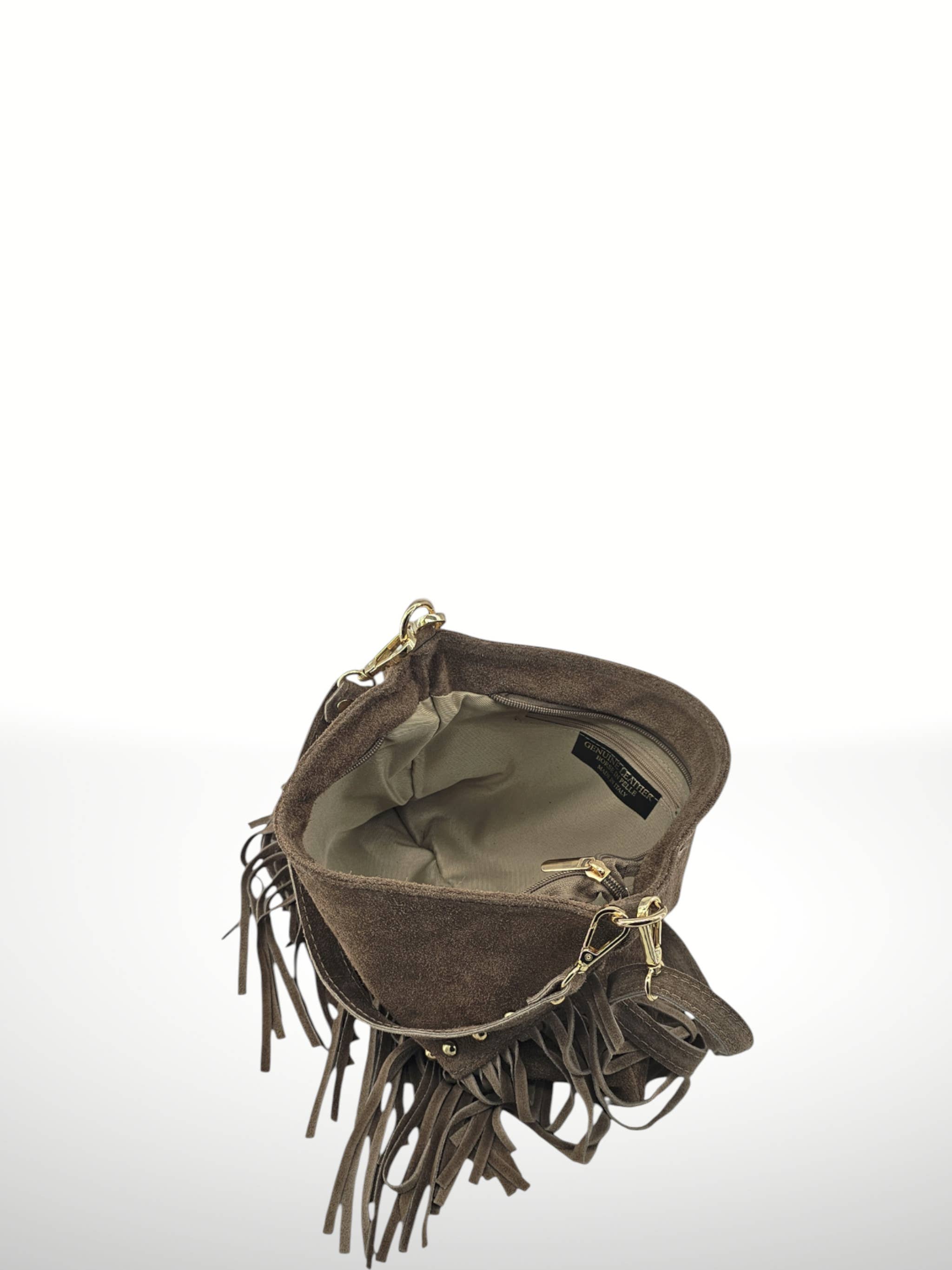 ITALIAN'S LEATHER - Wholesale Shoulder Bag - Women's - Morella suede leather shoulder bag 250825.12