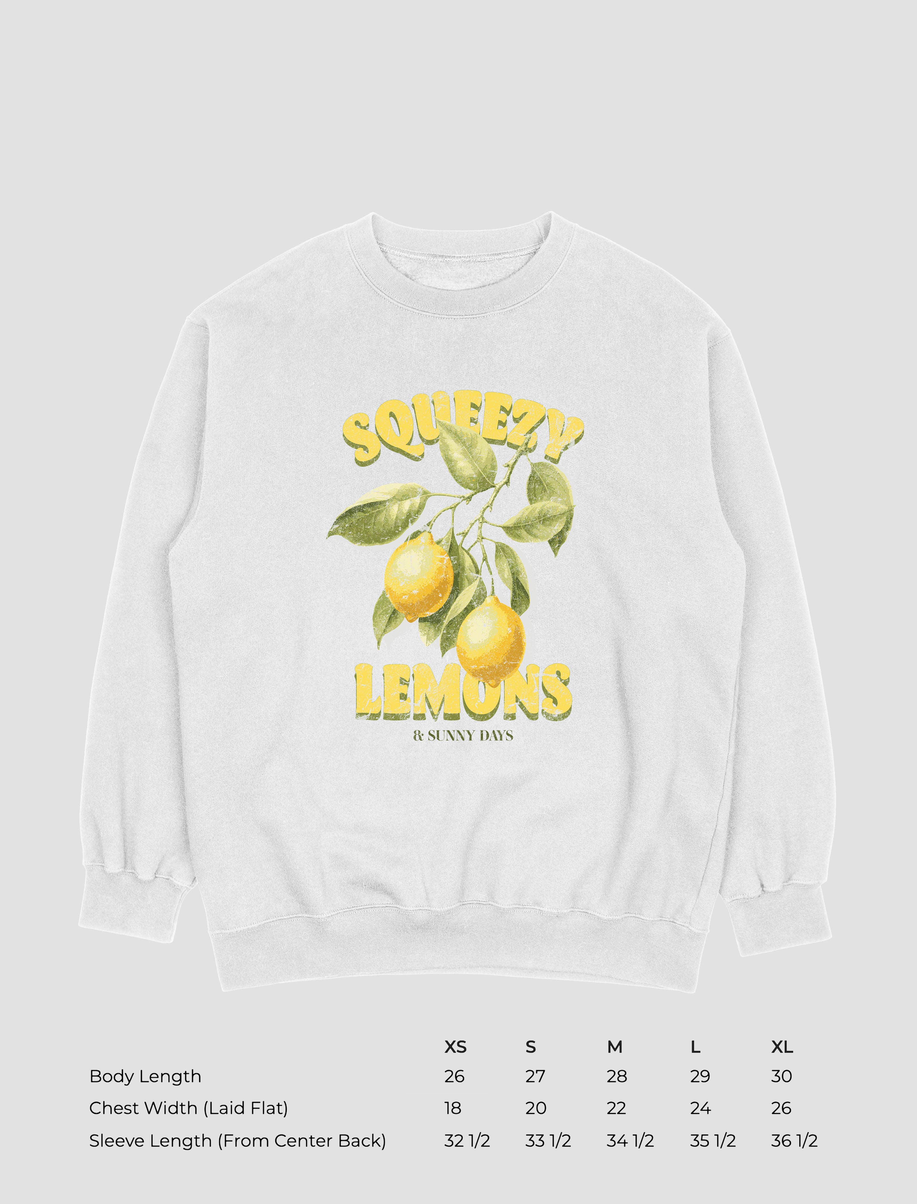 PINK NABI - Wholesale Graphic Sweatshirt - Women's - Graphic sweatshirt - Squeezy Lemons and sunny days4