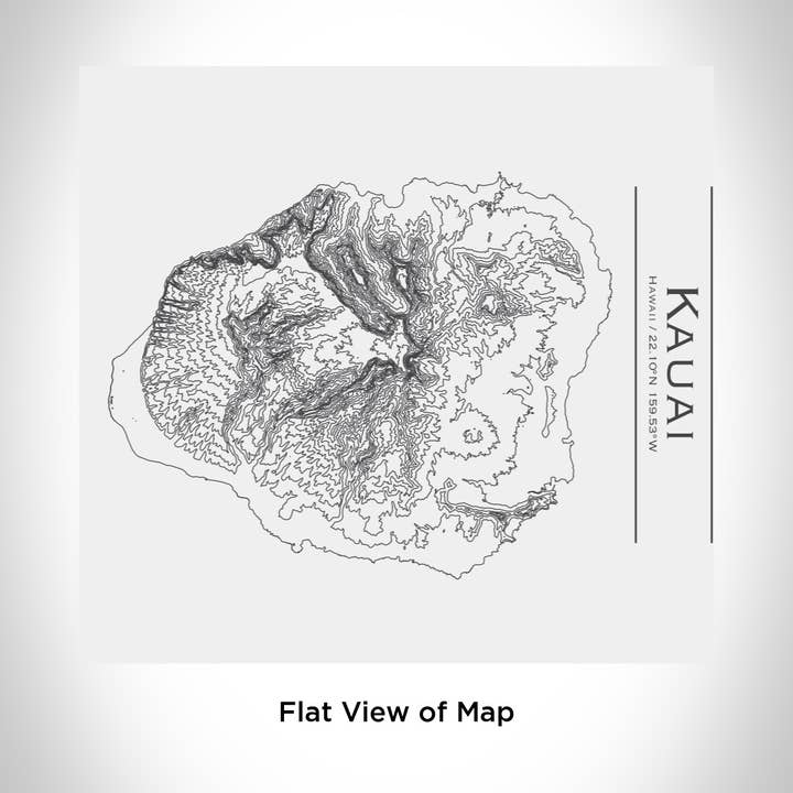 JACE.design - Wholesale Insulated Mug/Tumbler - Kauai HI Topographic Map Tumbler in Matte White1
