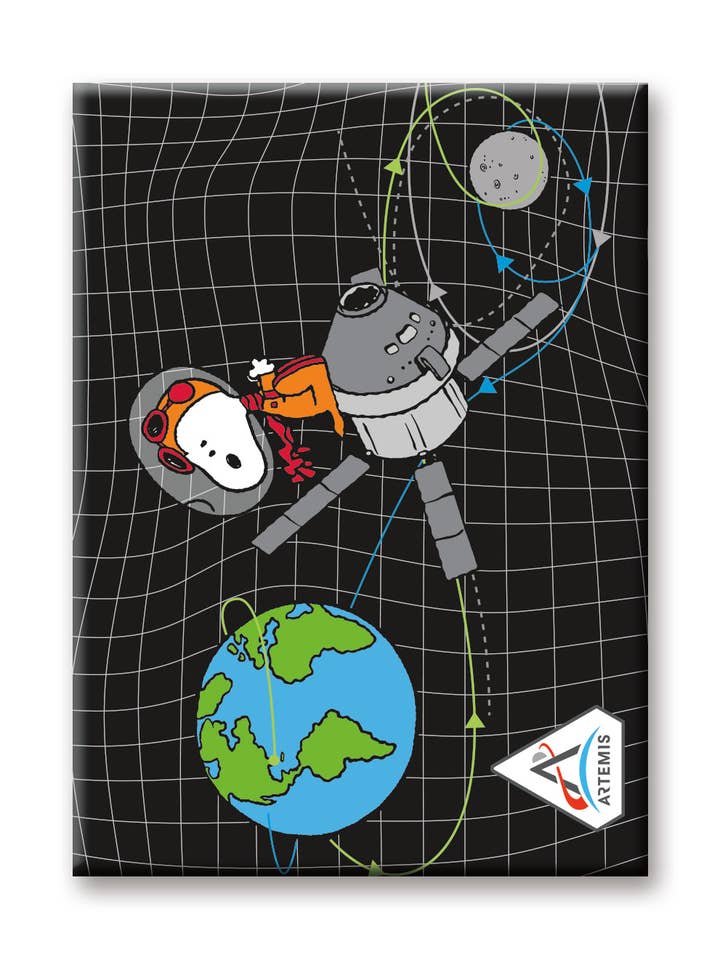 Peanuts Snoopy Orbit Flat Magnet (2.5" x 3.5") for wholesale by Great Stuff Novelties (GSN) by NMR Brands