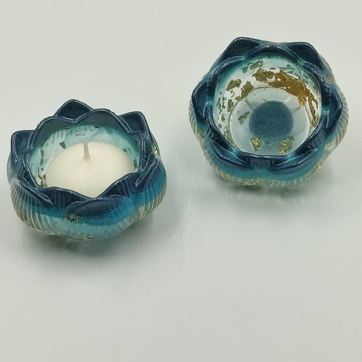 Ljusstakar blå och guld för wholesale av DioniCreations