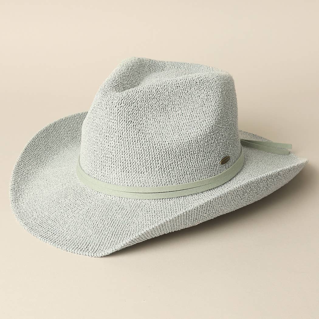 Fashion City – wholesale Cowboy Hat – Women’s – Solid Color Terry Cloth Cowboy Panama Adjustable Sun Hat
26