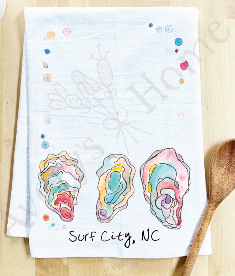 Avery's Home - Vente Torchons - Torchon Personnalisable Souvenir Océan Coquilles d'Huître33