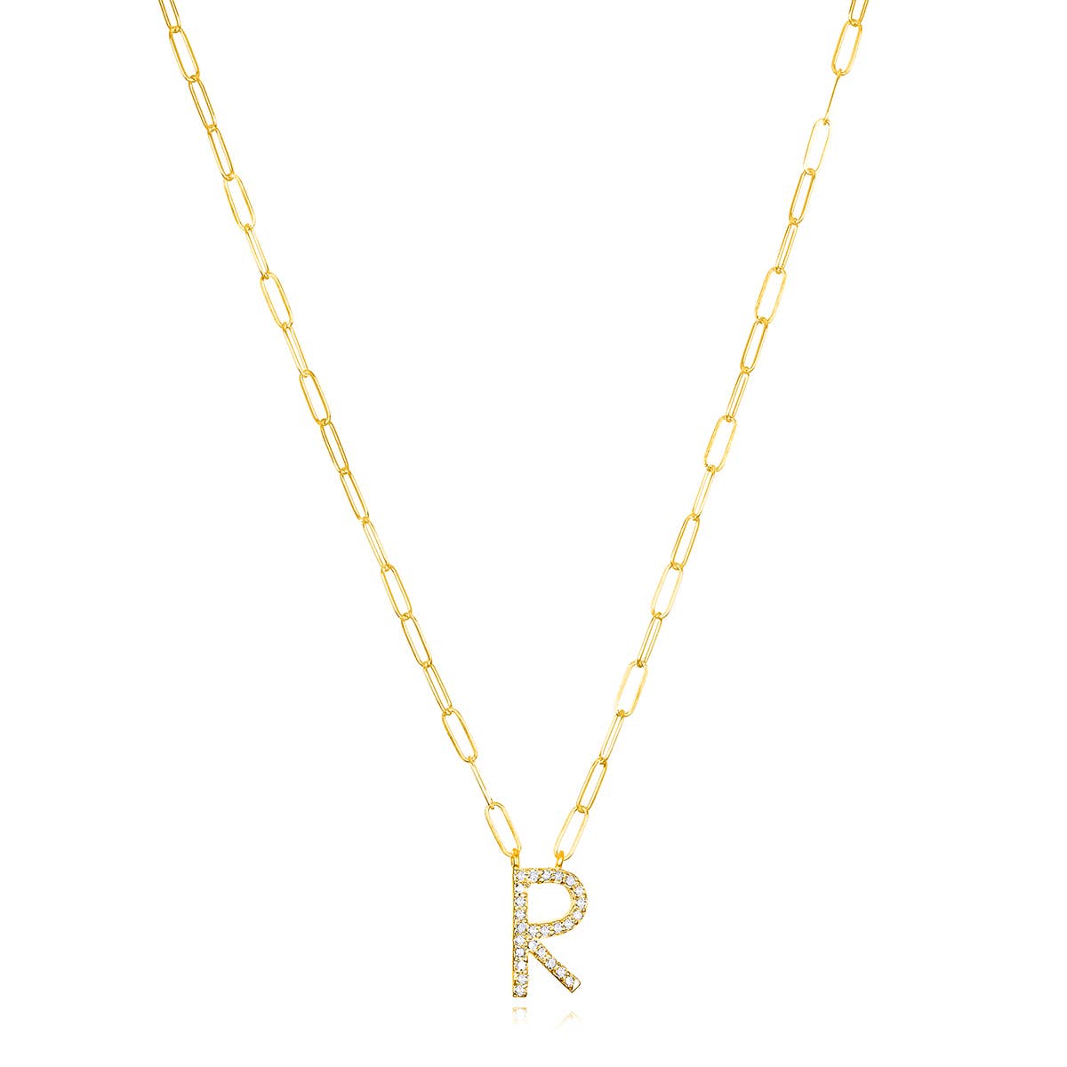 Amelia Rose Jewelry - Wholesale Pendant/Charm Necklace - Grand Diamond Initial Necklaces-All Letters Gold25