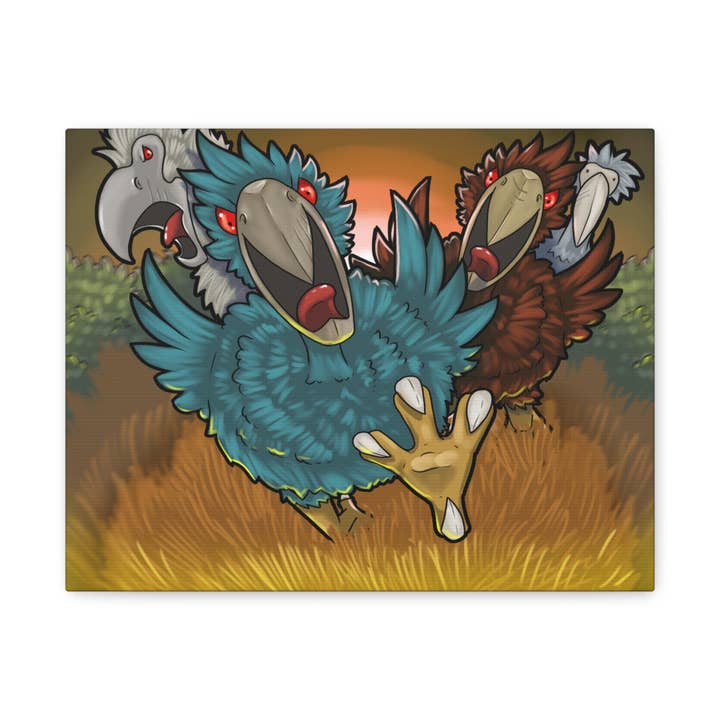 Dodo Rampage 11x14" Canvas Print for wholesale by Riftway Games