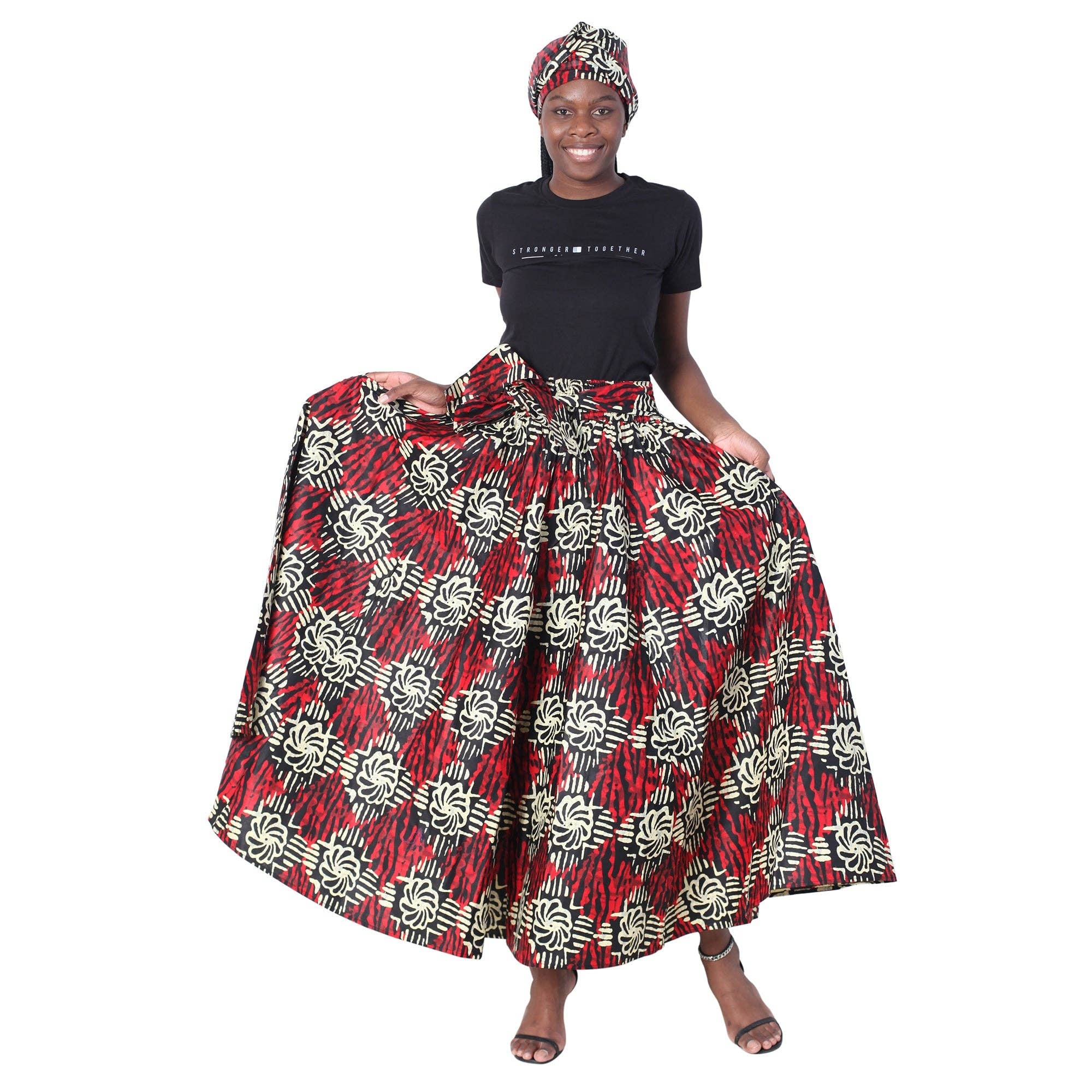 African Stars - Wholesale Skirt - Women's - Women's African Printed Long Maxi Skirt -- FI-3228