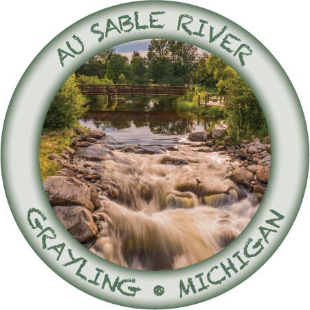 AU SABLE RIVER | 3-ZOLL-KNOPFMAGNET für den Großhandel von Phil Stagg Photography