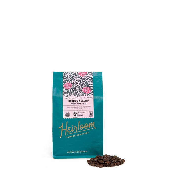 Heirloom Coffee Roasters - Vente Grains de café - Café régénérateur certifié Bedrock Blend ROC™3