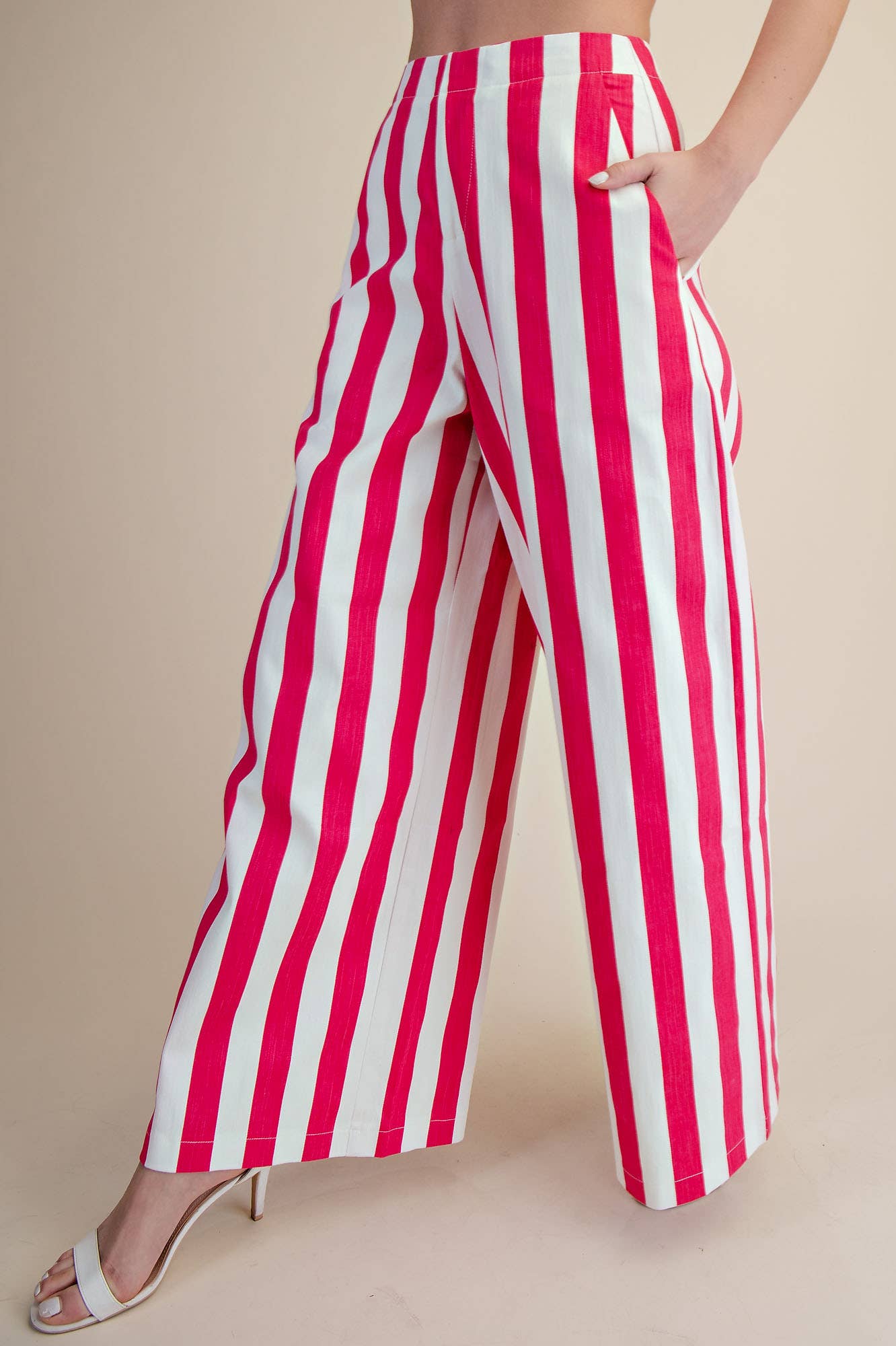 Glam - Wholesale Pants - Women's - Mid-Rise Wide Leg Stripe Pants15