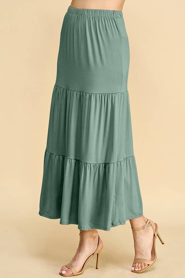 Heart & Hips - Wholesale Skirt - Women's - BJ50389 - TIERED MIDAXI SKIRT6