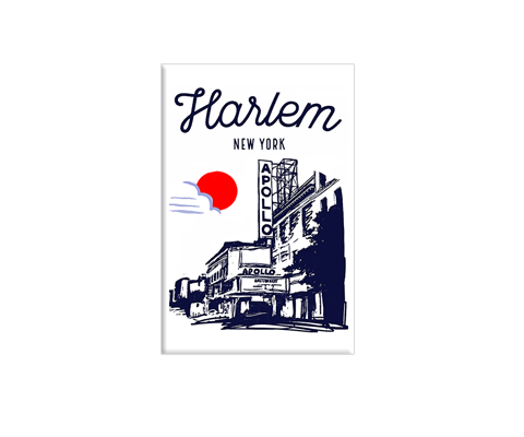 Happy Place by Lola Star - Wholesale Magnet - Harlem New York City Sketch Magnet0