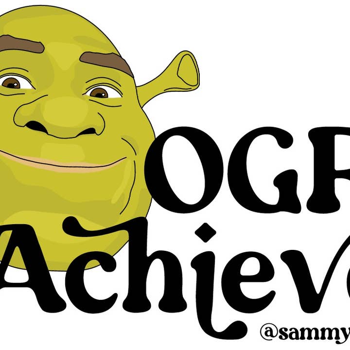 Sammy Gorin LLC - Vente Autocollant - Ogre Achiever, Shrek, autocollant