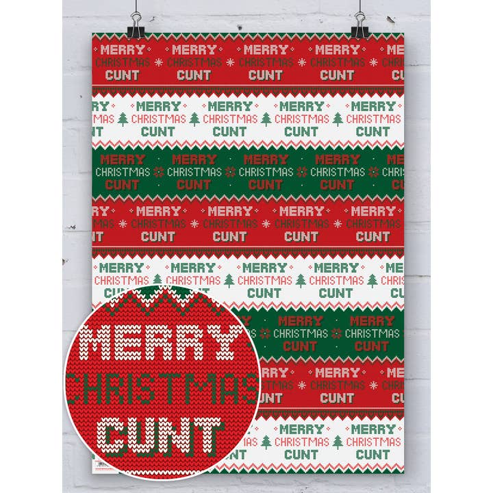 Brainbox Candy – papel de embrulho por atacado – Papel de embrulho de Natal rude - boceta** Pacote com 2 folhas dobradas**1