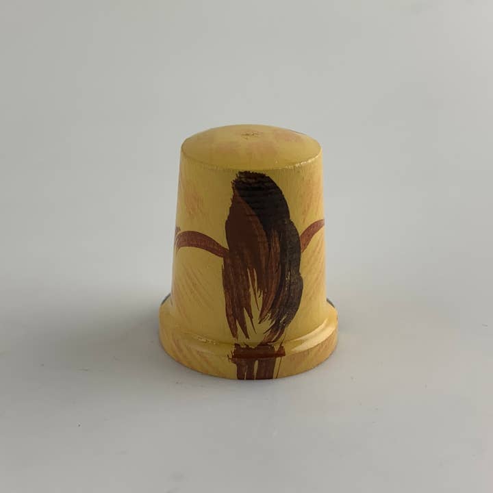 Golden Cockerel - Wholesale Decorative Tabletop Object - Cat Thimble, Wood 1"1