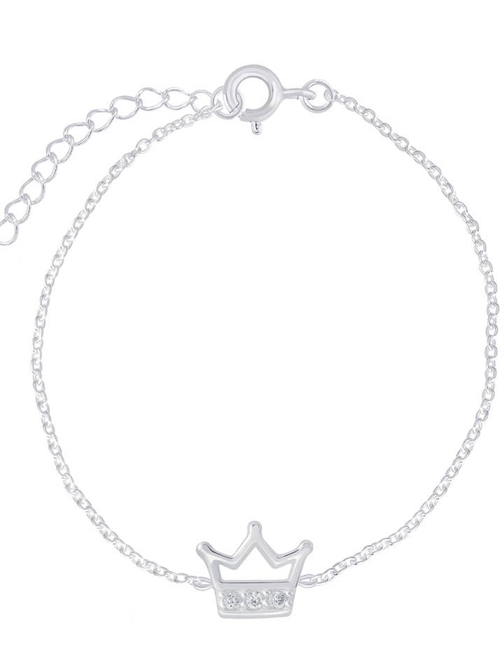 Sterling sølv krone armbånd - SS for engroshandel hos Zoey Simmons