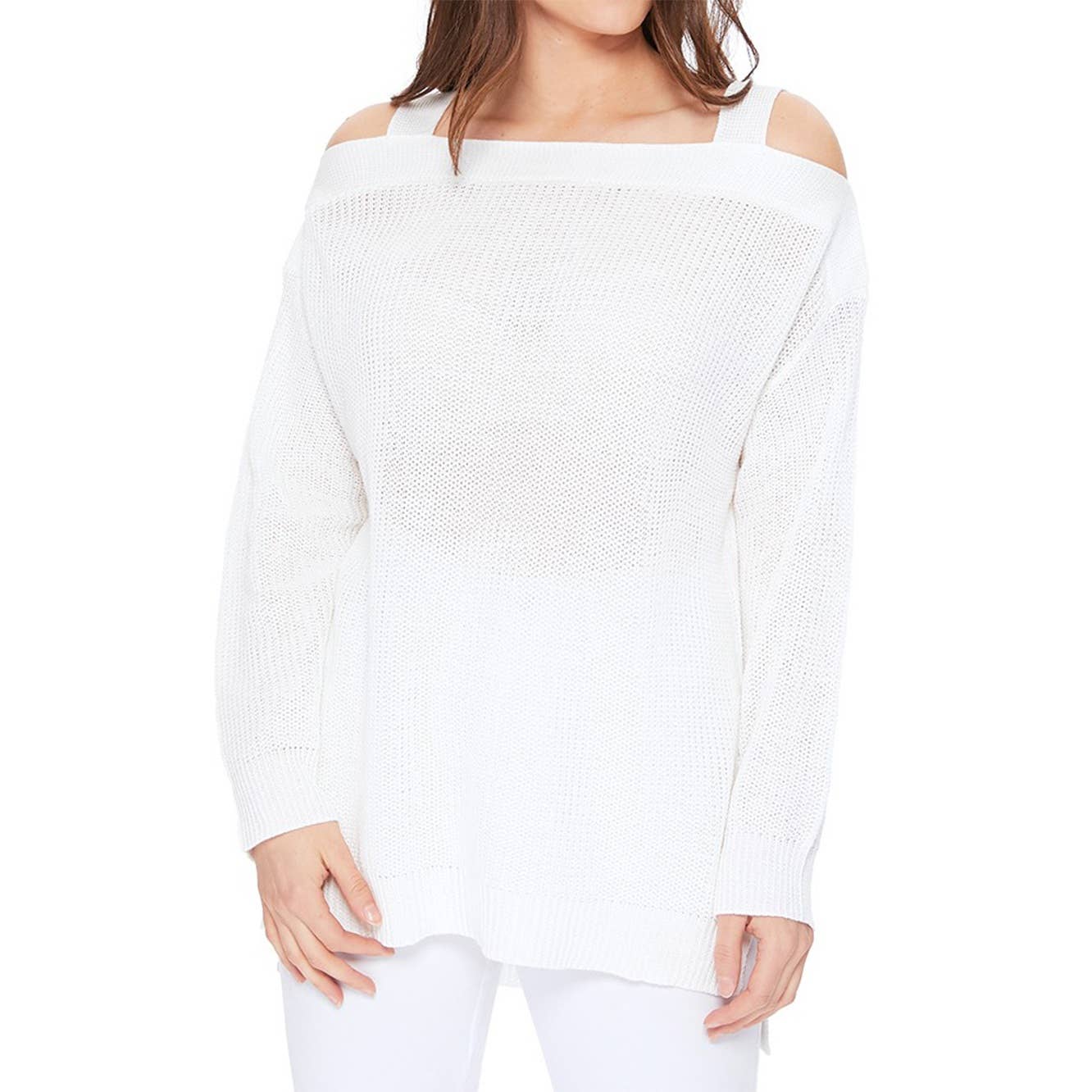 Mak – Engroshandel Strikket top - Dame – Kold skulder strik tunika Top Pullover Sommer Sweater MK36317