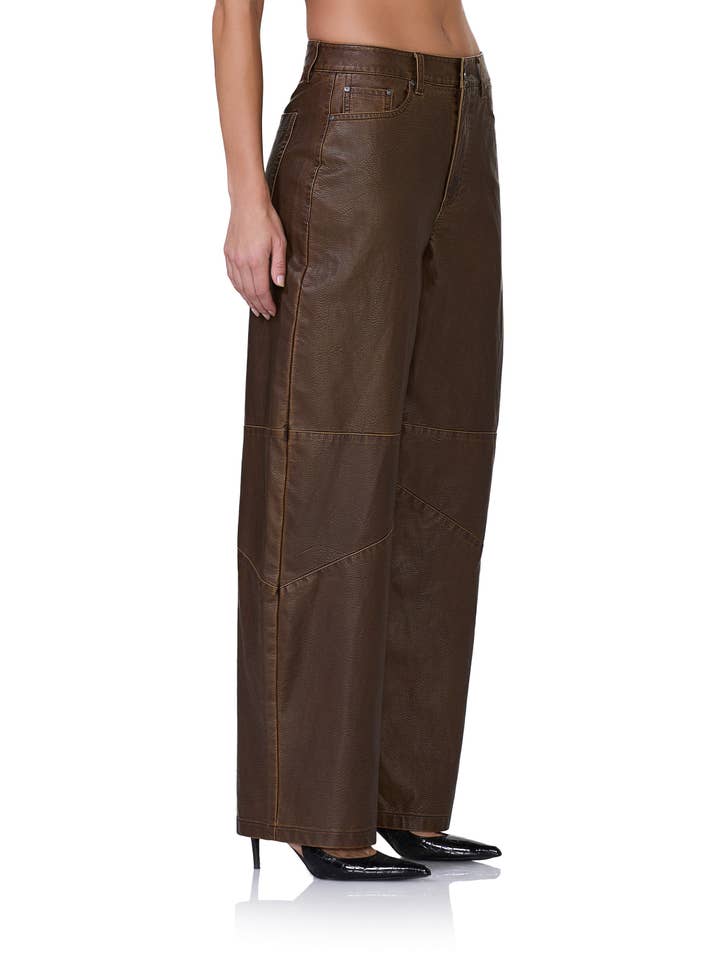 Ajax Barrel Jean - Washed Brown for wholesale on Faire