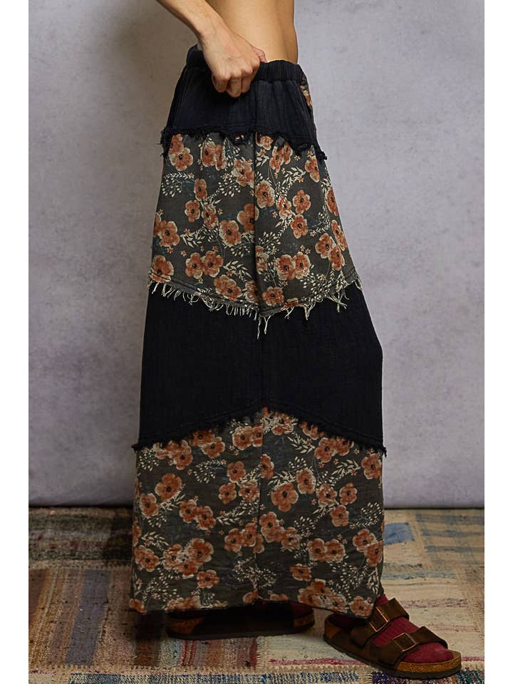 Pol Clothing - Wholesale Pants - Women's - Double gauze frayed edge detail woven pants1