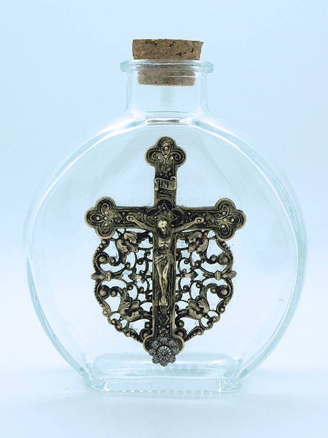 VHWB30 - Holy Water Bottle with Crucifix for wholesale by Contreras Designs