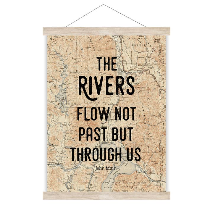 Little Studio Collective - Wholesale Art Print - Topography River Map Print