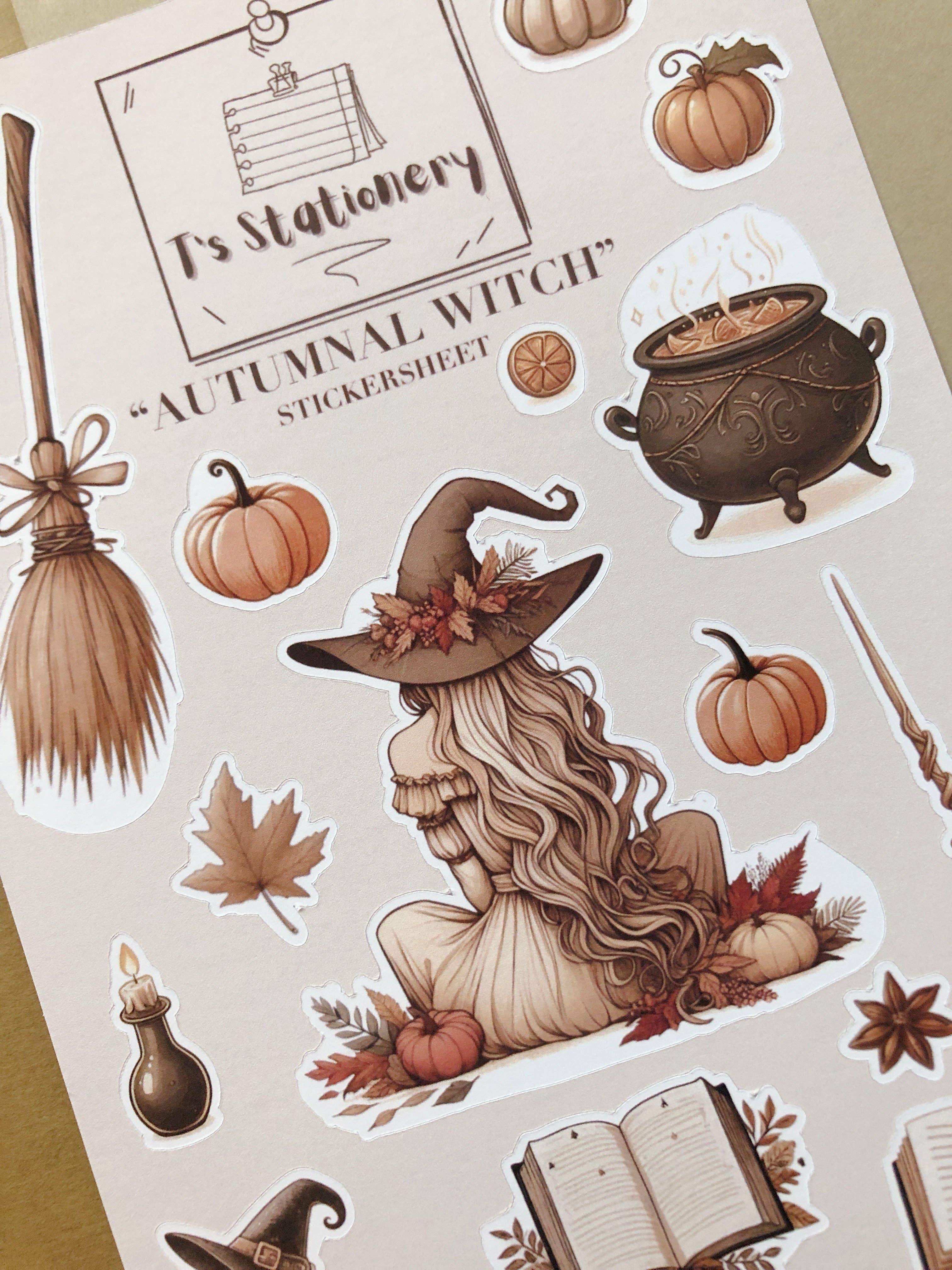 T's Stationery - Wholesale Sticker - "Autumnal Witch" Sticker Sheet3