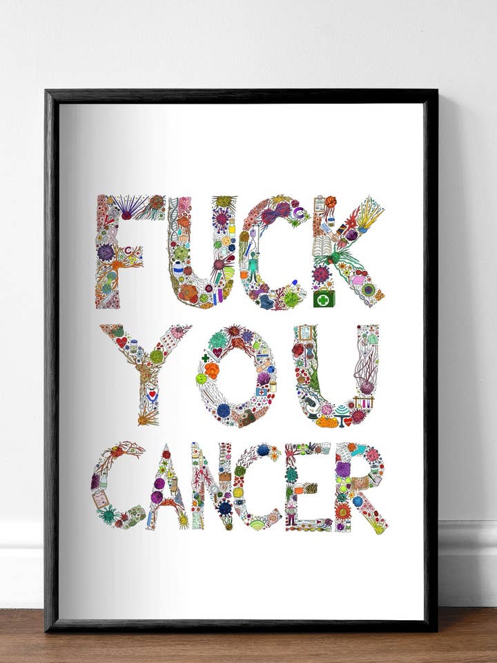 Impressão - impressão artística F YOU CANCER por atacado de RatBeanKat