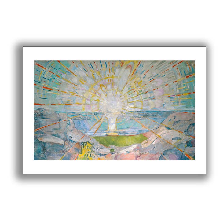 Kunsttryk Solen af Munch, uindrammet vægkunst for engroshandel hos Go To Design