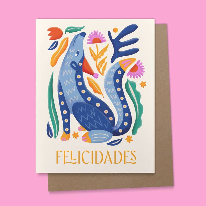 Ana Peake – wholesale Graduation card – Felicidades Alebrije Spanish Congratulations Card1