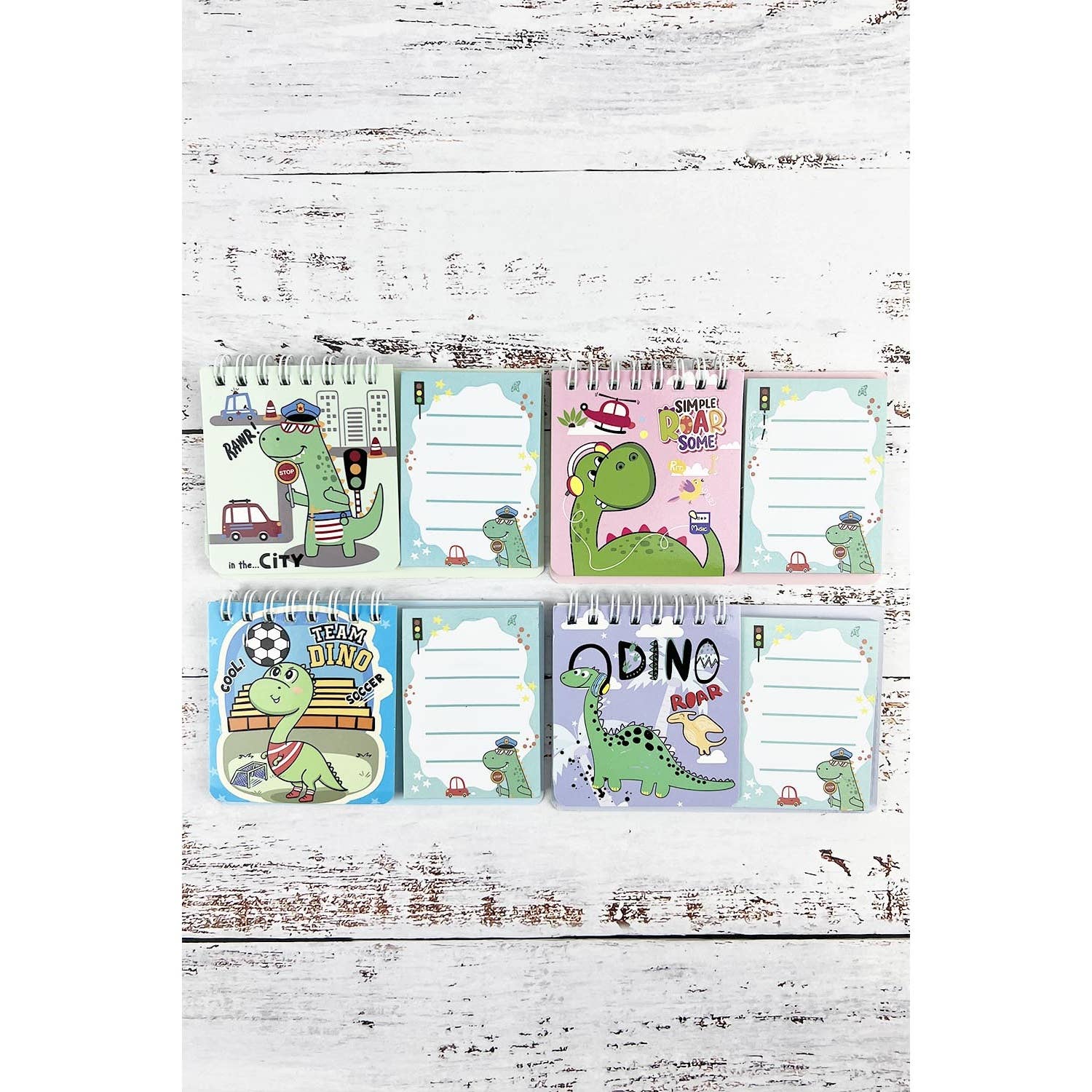 ASSORTED RECTANGLE SHAPED DINOSAUR PRINT MINI NOTE BOOK for wholesale on Faire3