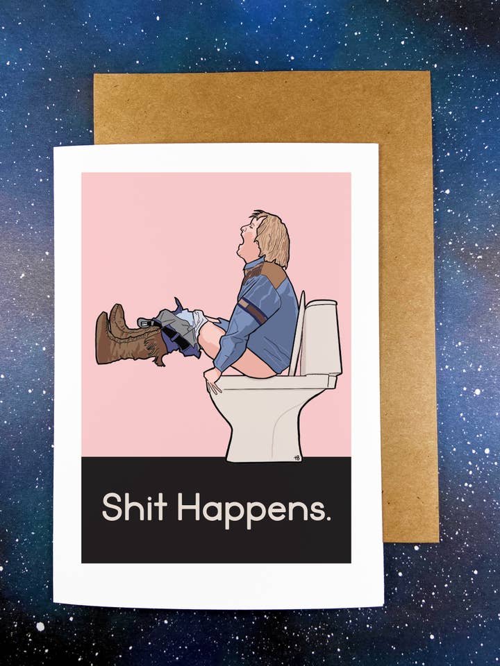 Shit Happens Greeting Card - Dumb and Dumber for wholesale by The Red Swan Shop