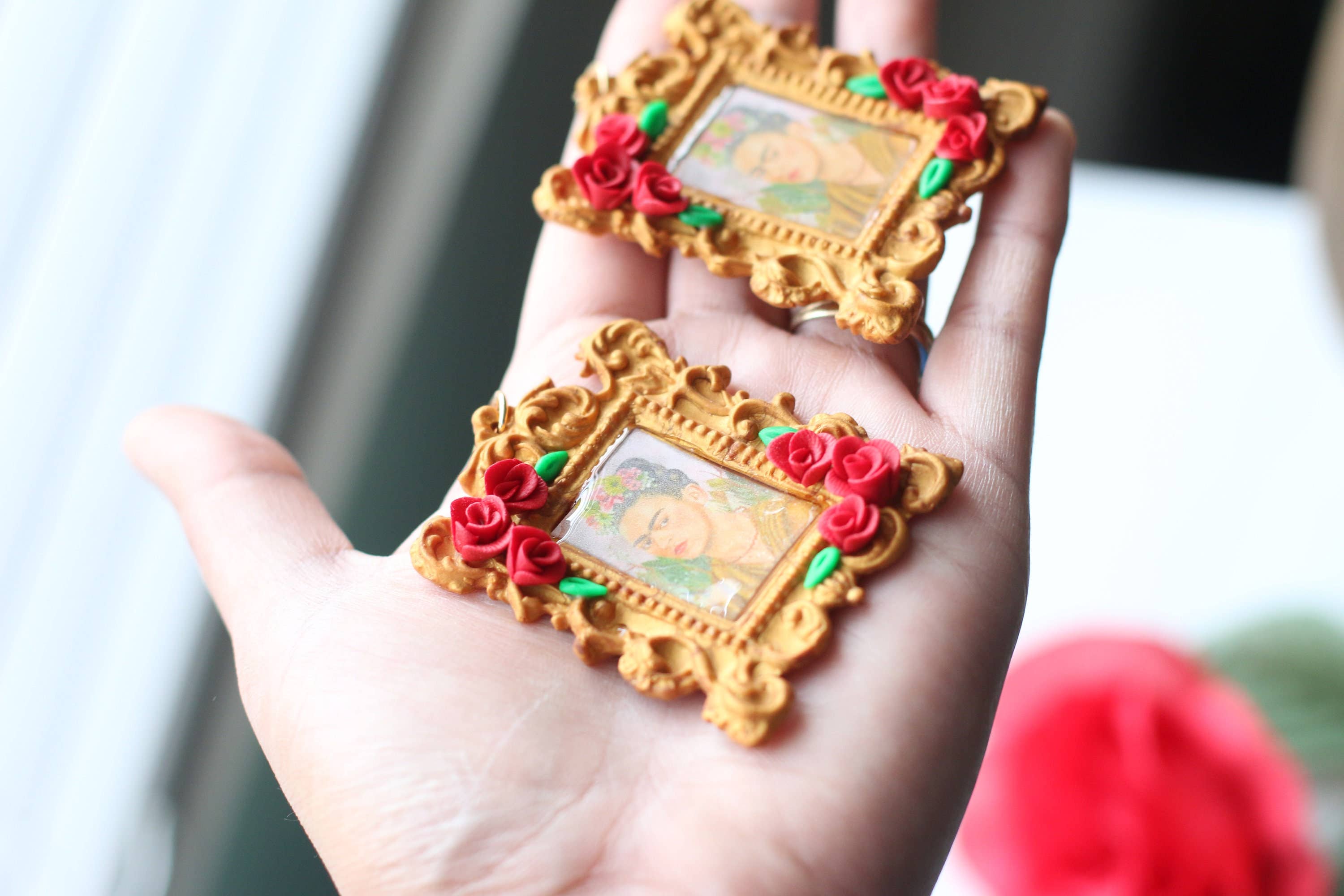 Skye Eclisse Jewelry – wholesale Hängande örhängen – Frida Kahlo örhängen för kvinnor, mexikanska statement-örhängen9