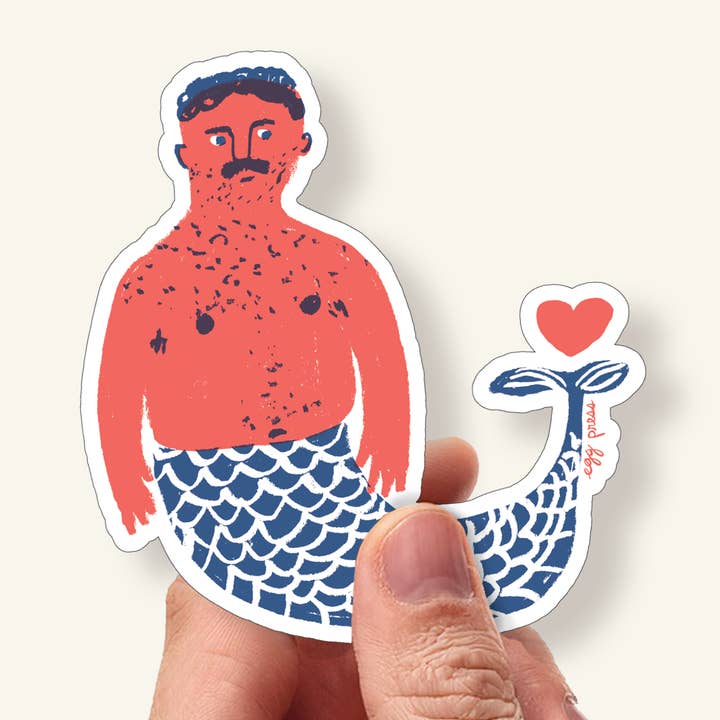 Egg Press Manufacturing - Wholesale Sticker - Hairy Merman Vinyl Sticker