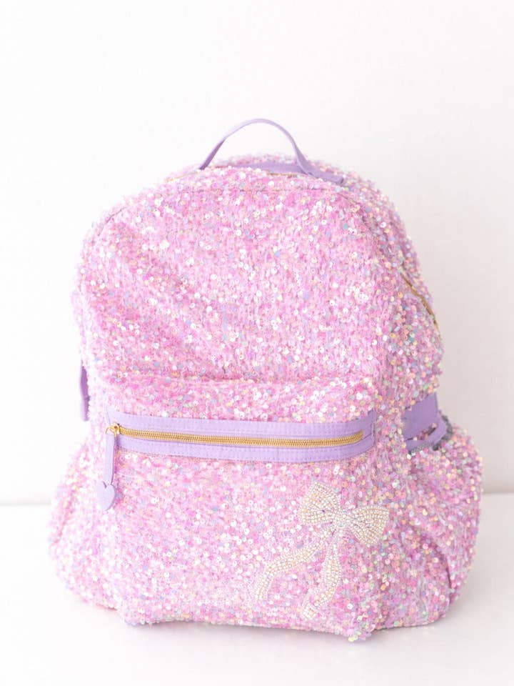 *PRÉCOMMANDE* Sac à dos avec nœud à sequins pour la vente par Love and Grow Clothing Co